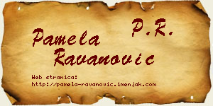 Pamela Ravanović vizit kartica